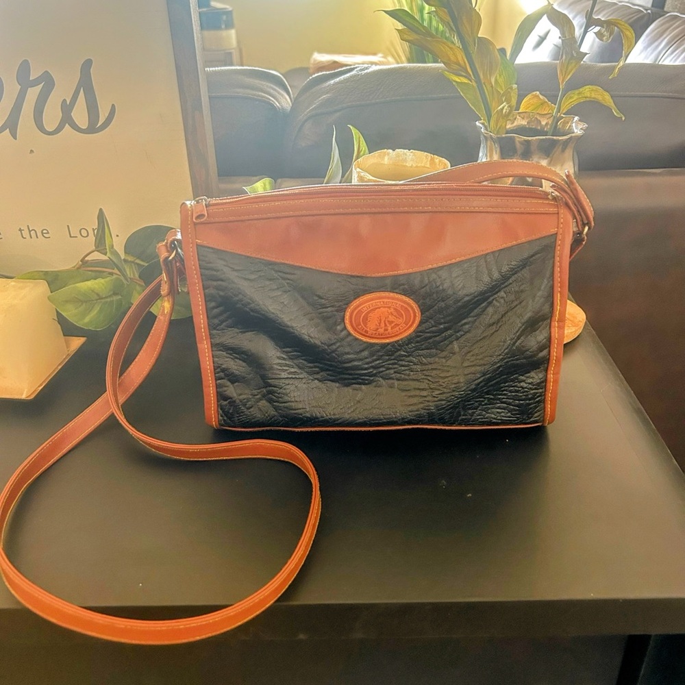 Vintage Leather International All Weatherwear crossbody purse